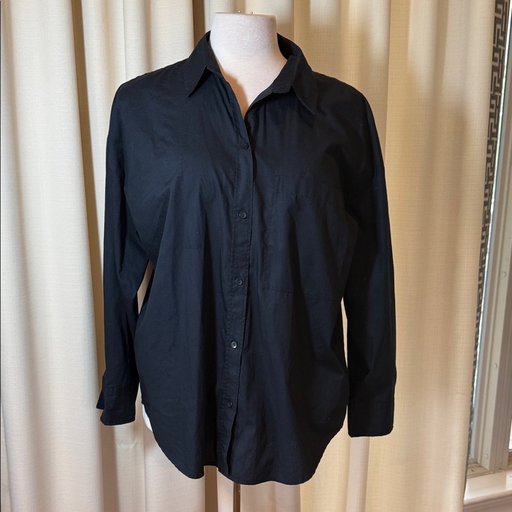 Abercrombie & Fitch Black Label oversized black button up size L